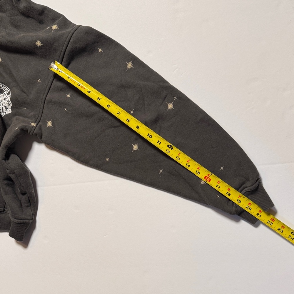 DARC SPORT Wolves Club Faded Black 'Wolves Forever' Graphic Hoodie Sweatshirt M - Picture 12 of 15